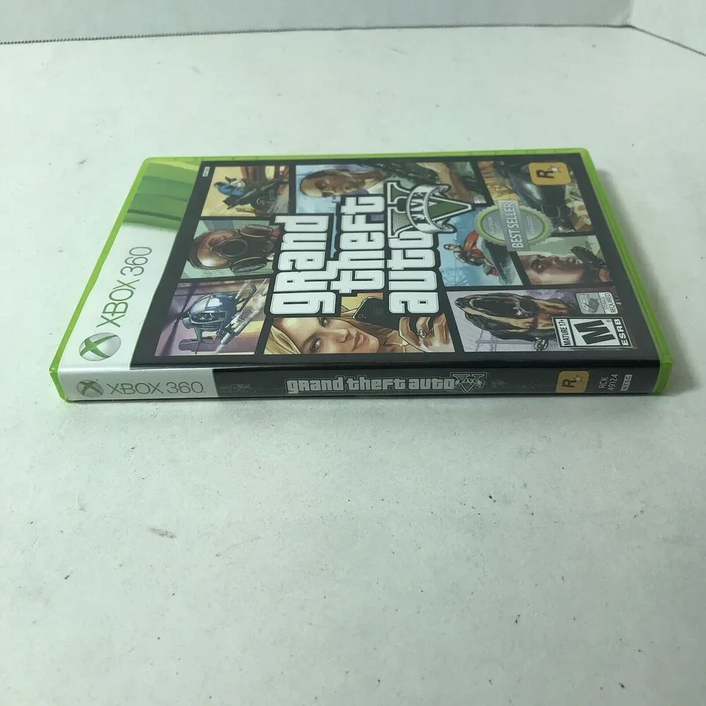 Microsoft‎ XBox 360 Game Grand Theft Auto V 2013 2 Discs Mature B4